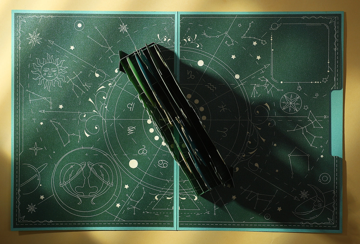 Gemini Zodiac Handmade 3D Pop-Up Card