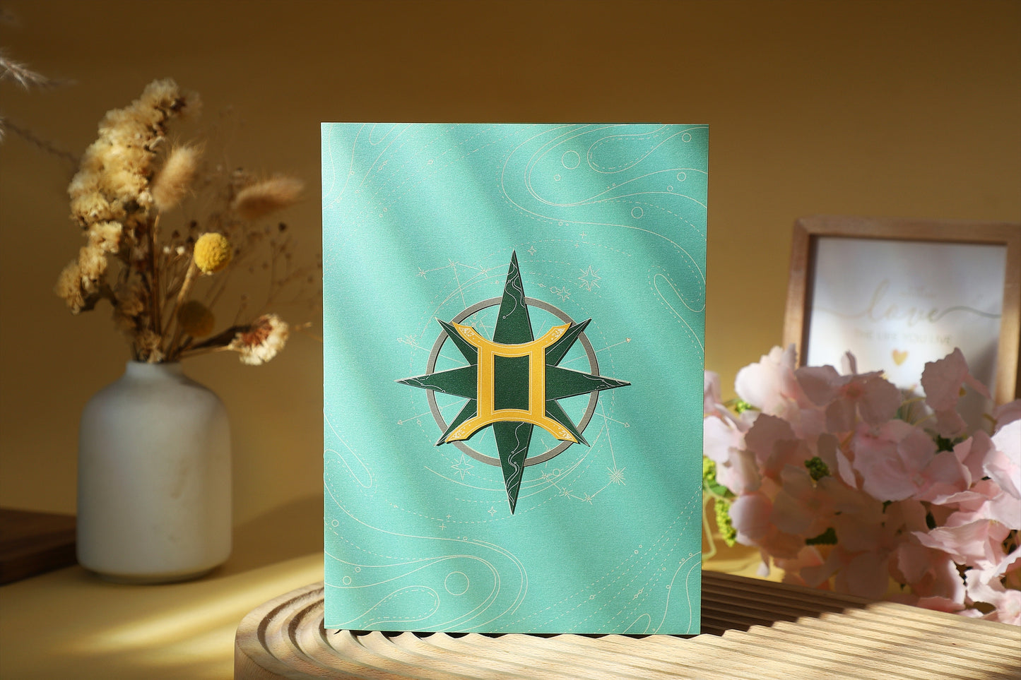Gemini Zodiac Handmade 3D Pop-Up Card