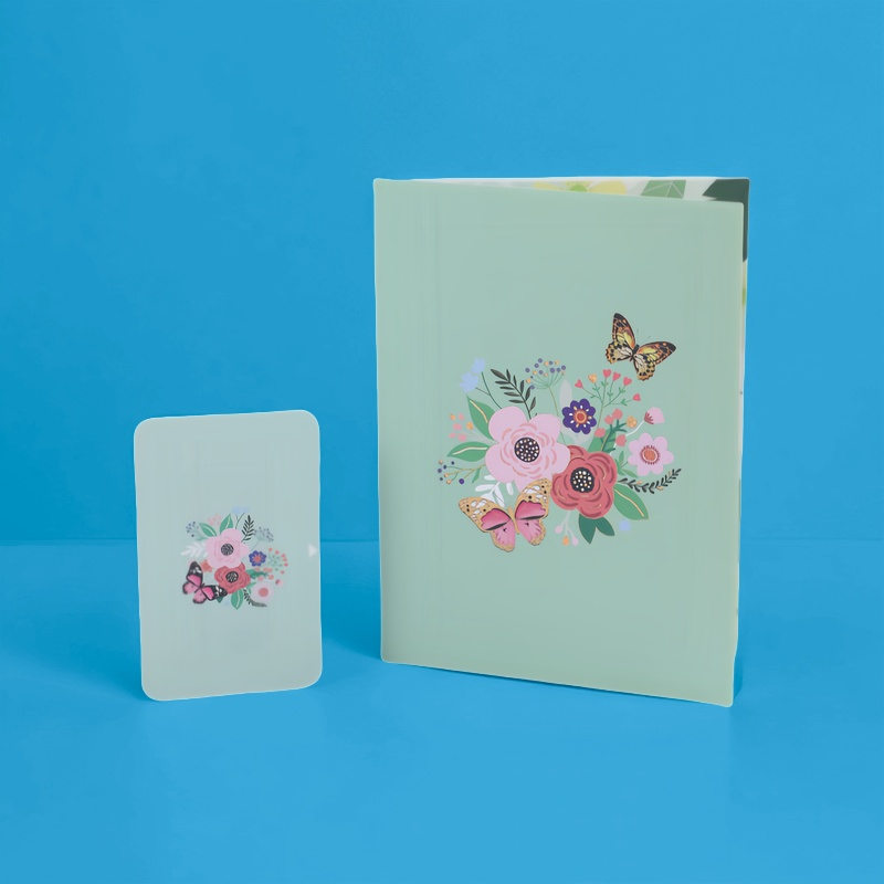 Azure Whisper Butterfly Pop-up Greeting Card