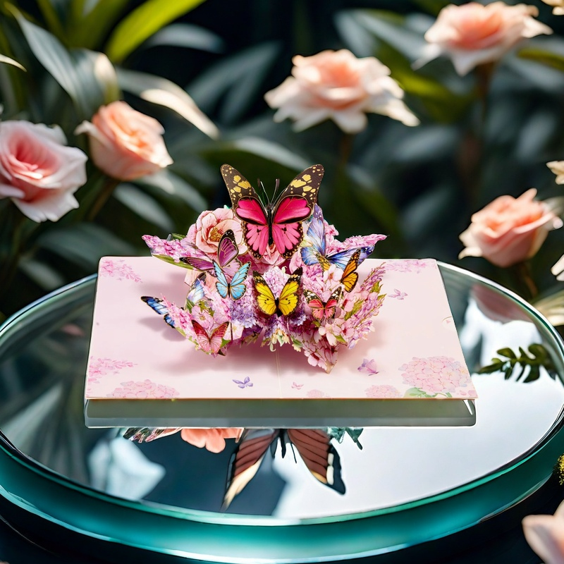 Twilight Bloom Butterfly 3D Pop-Up Card