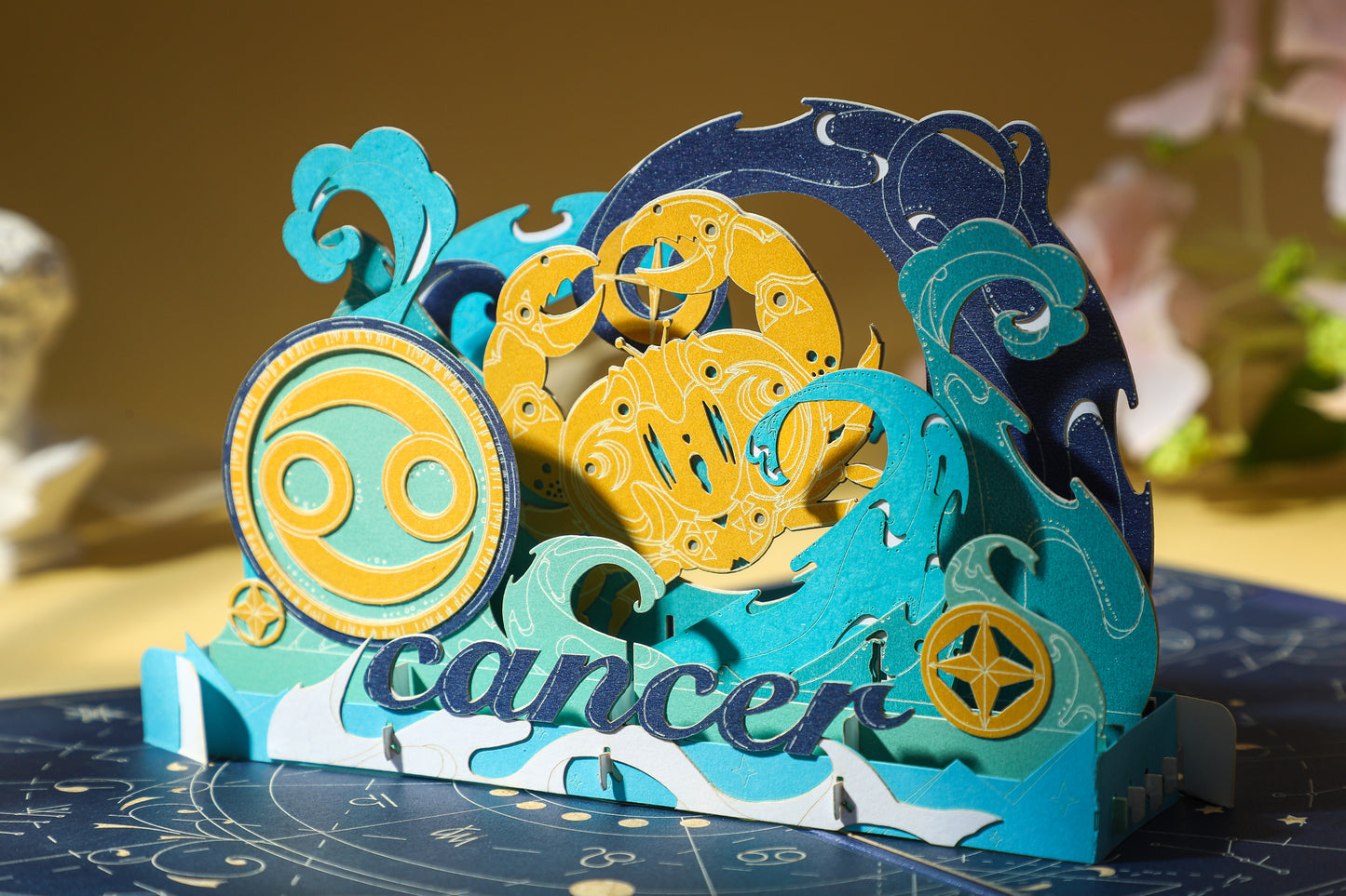 Cancer Zodiac Handmade 3D Pop-Up Card