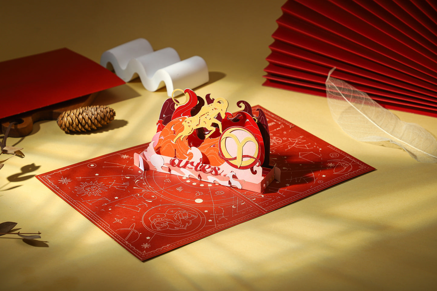 Aries Ram Handmade 3D Pop-Up Card