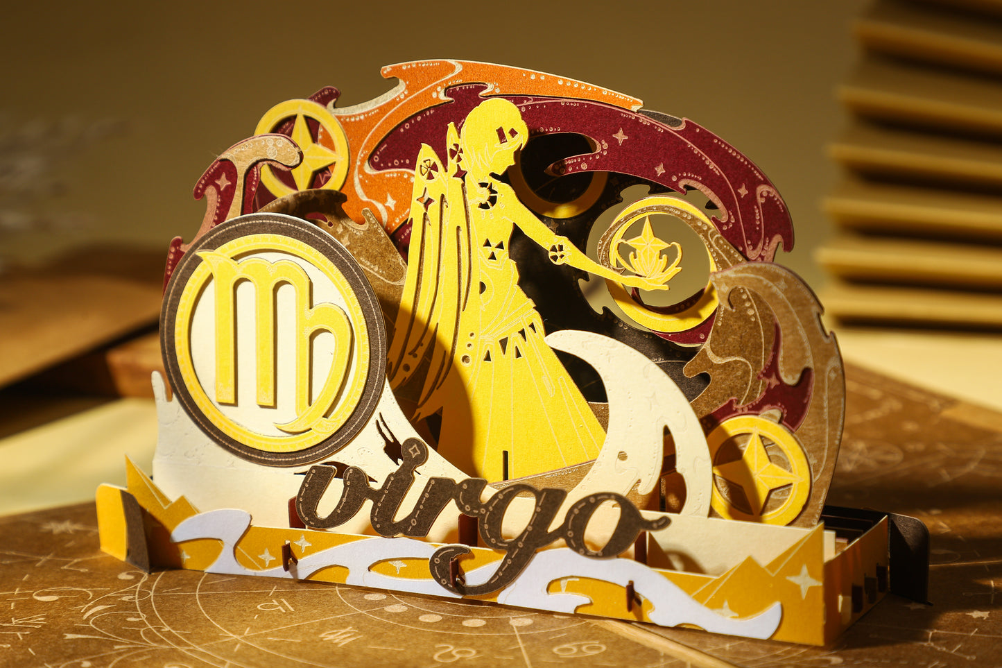 Virgos Zodiac Handmade 3D Pop-Up Card