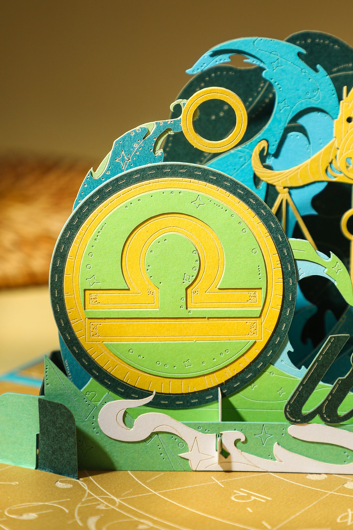 Libra Zodiac Handmade 3D Pop-Up Card