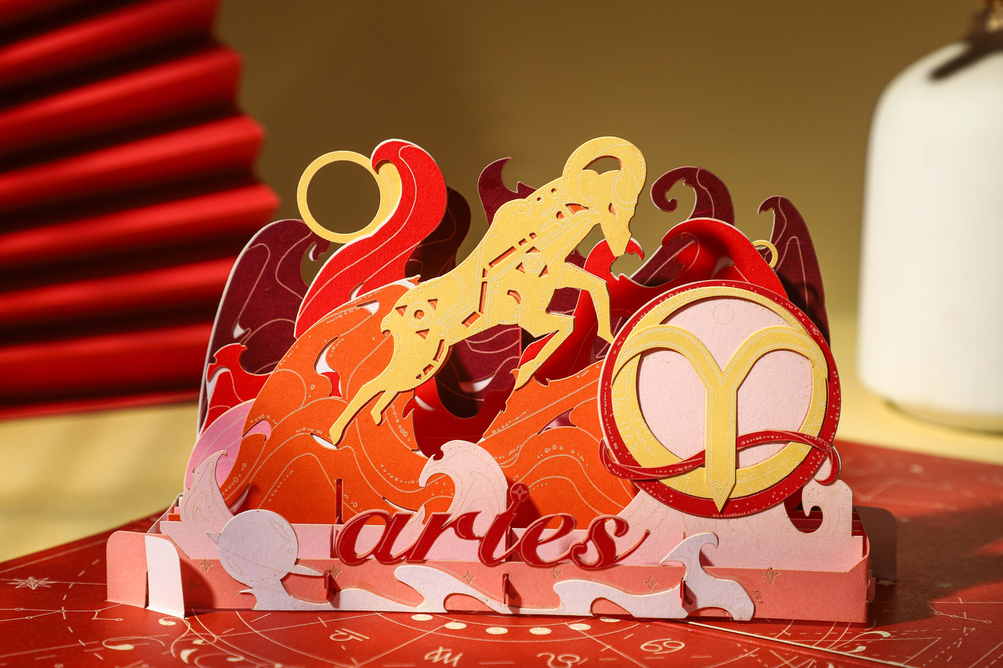 Aries Ram Handmade 3D Pop-Up Card