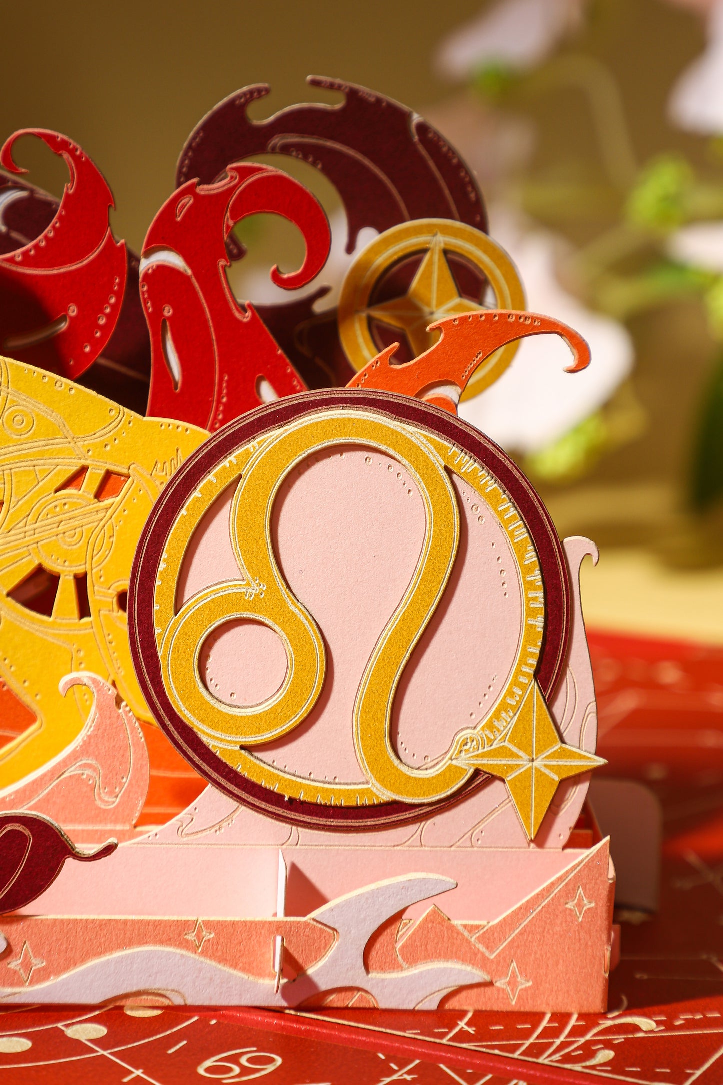 Leo Zodiac Handmade 3D Pop-Up Card