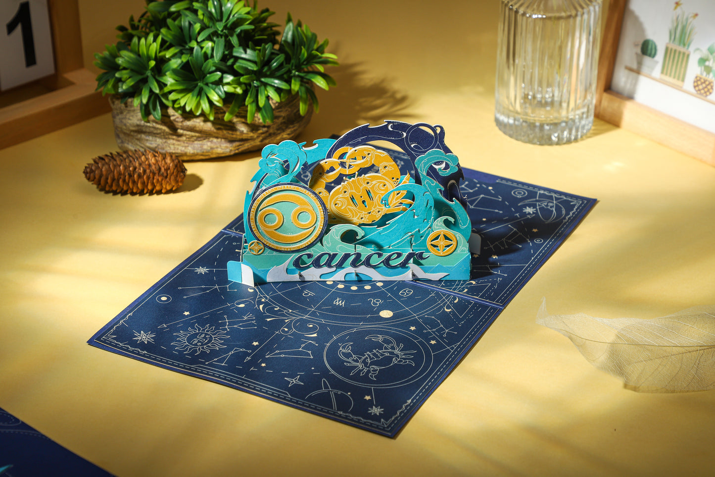 Cancer Zodiac Handmade 3D Pop-Up Card