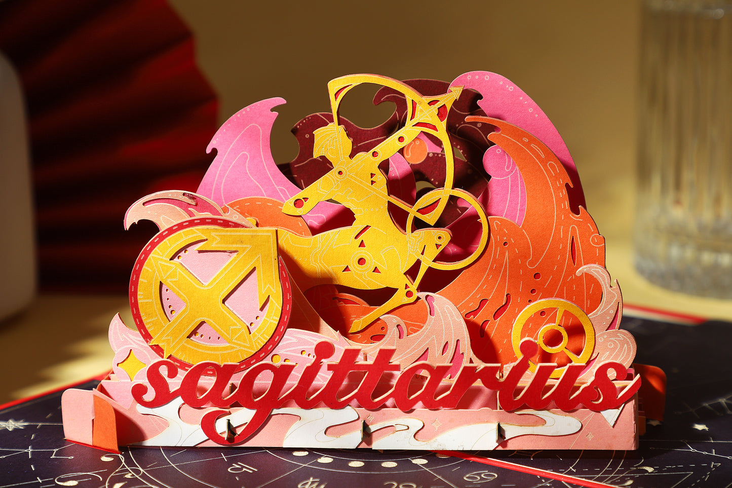 Sagittarius Constellation Handmade Pop-Up Card