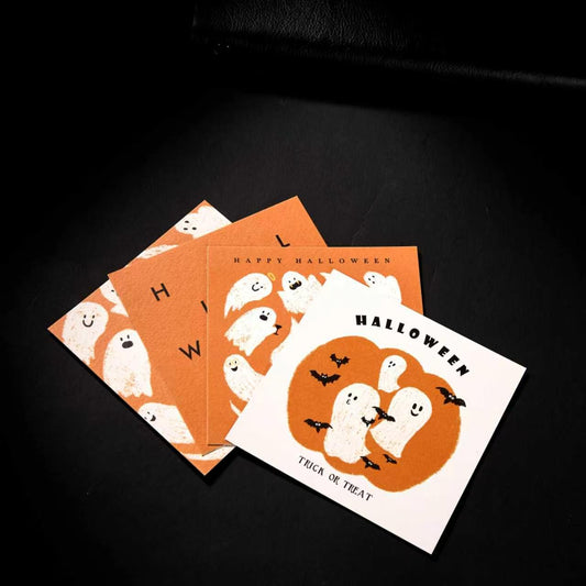8-Piece Cute Ghost Halloween Card Set