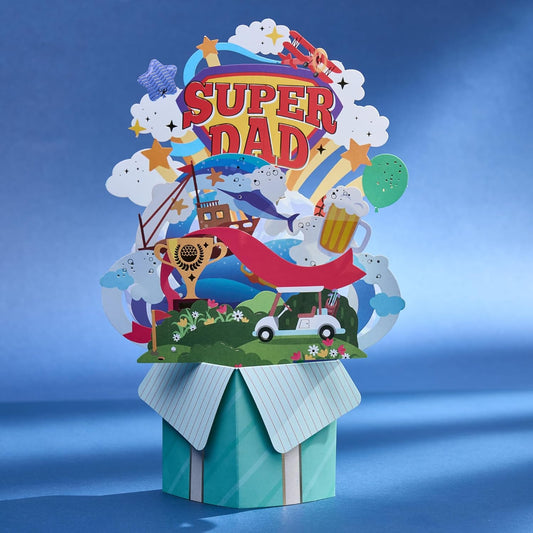 Super Dad Handmade 3D Pop-Up Card