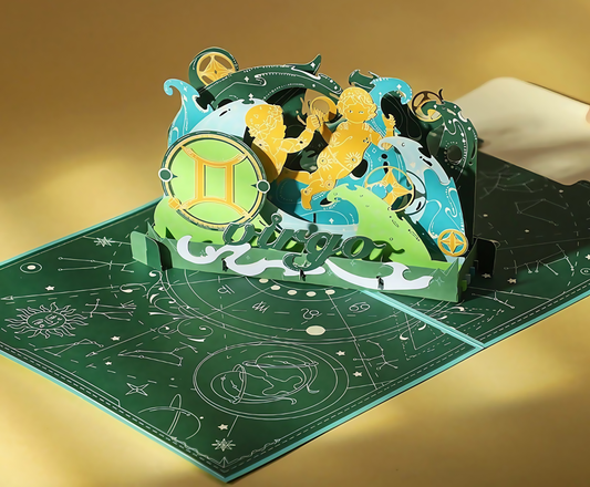 Gemini Zodiac Handmade 3D Pop-Up Card