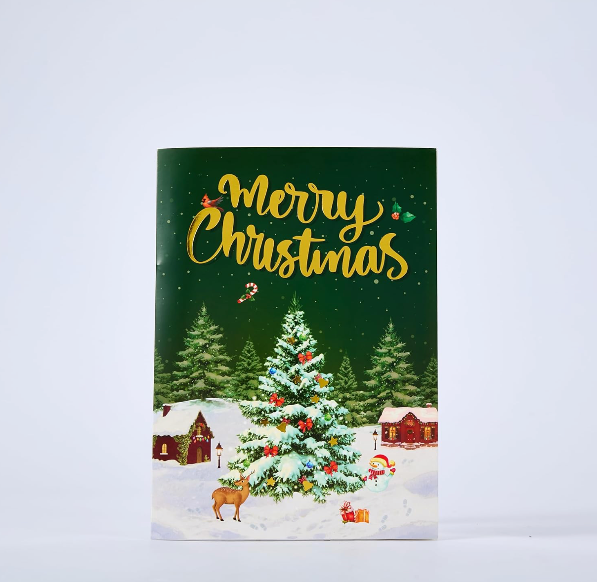 Musical 3D Snowy Village Christmas Greeting Card