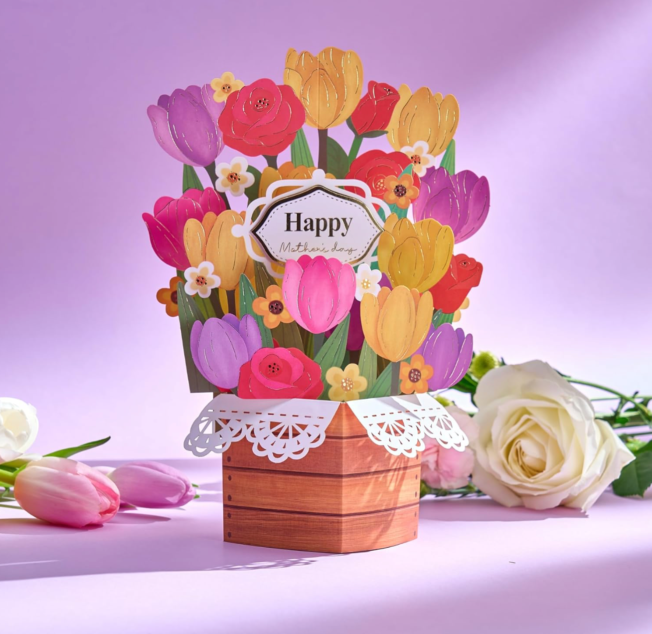 3D Pop-Up Tulip Bouquet Card