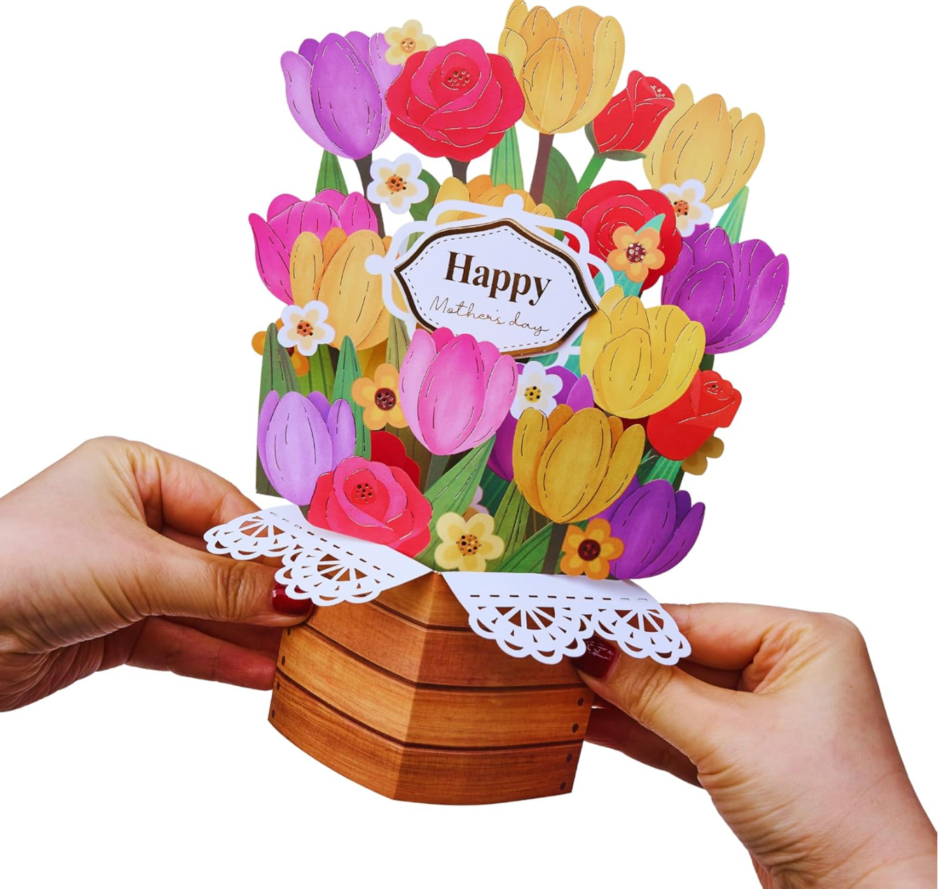 3D Pop-Up Tulip Bouquet Card