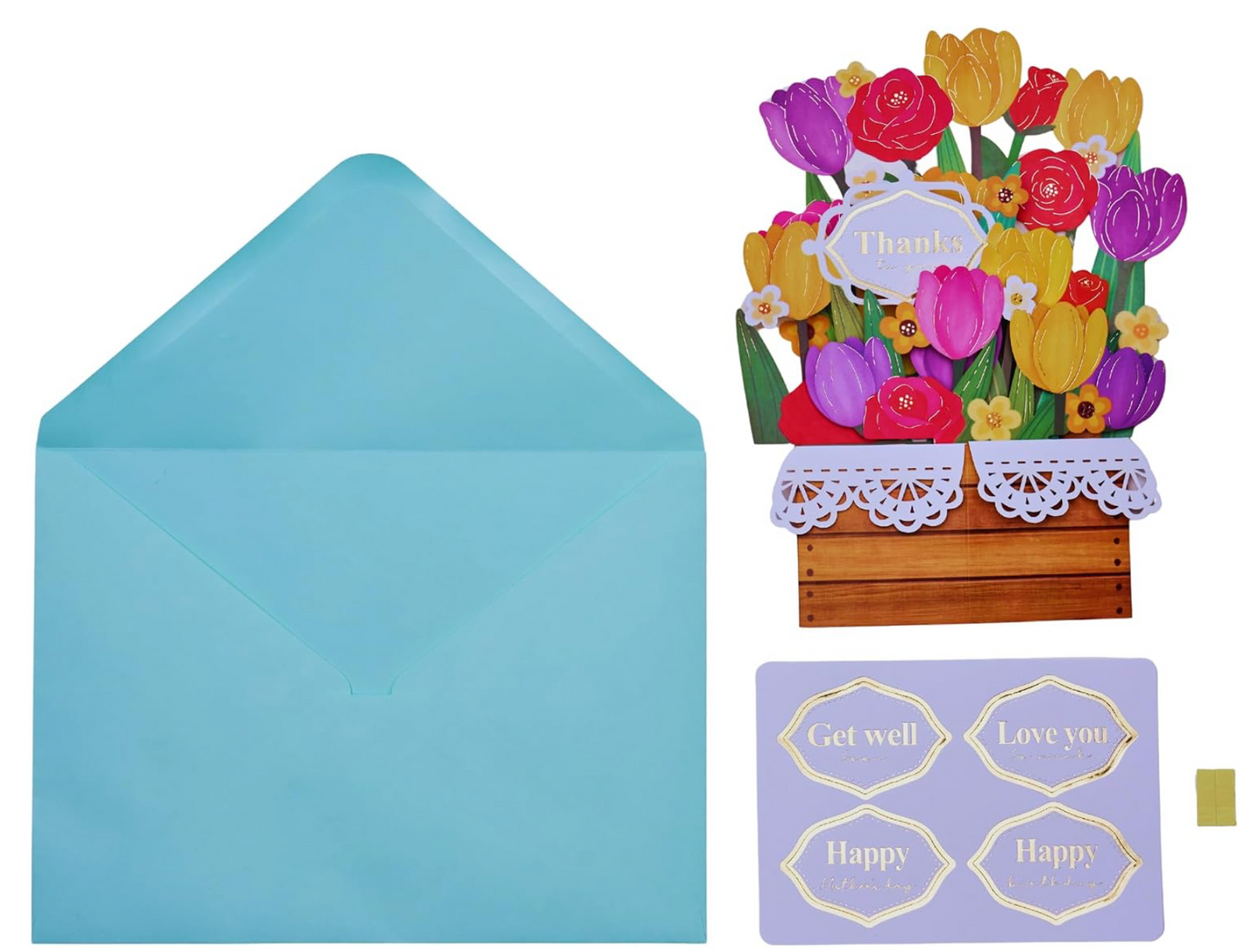 3D Pop-Up Tulip Bouquet Card