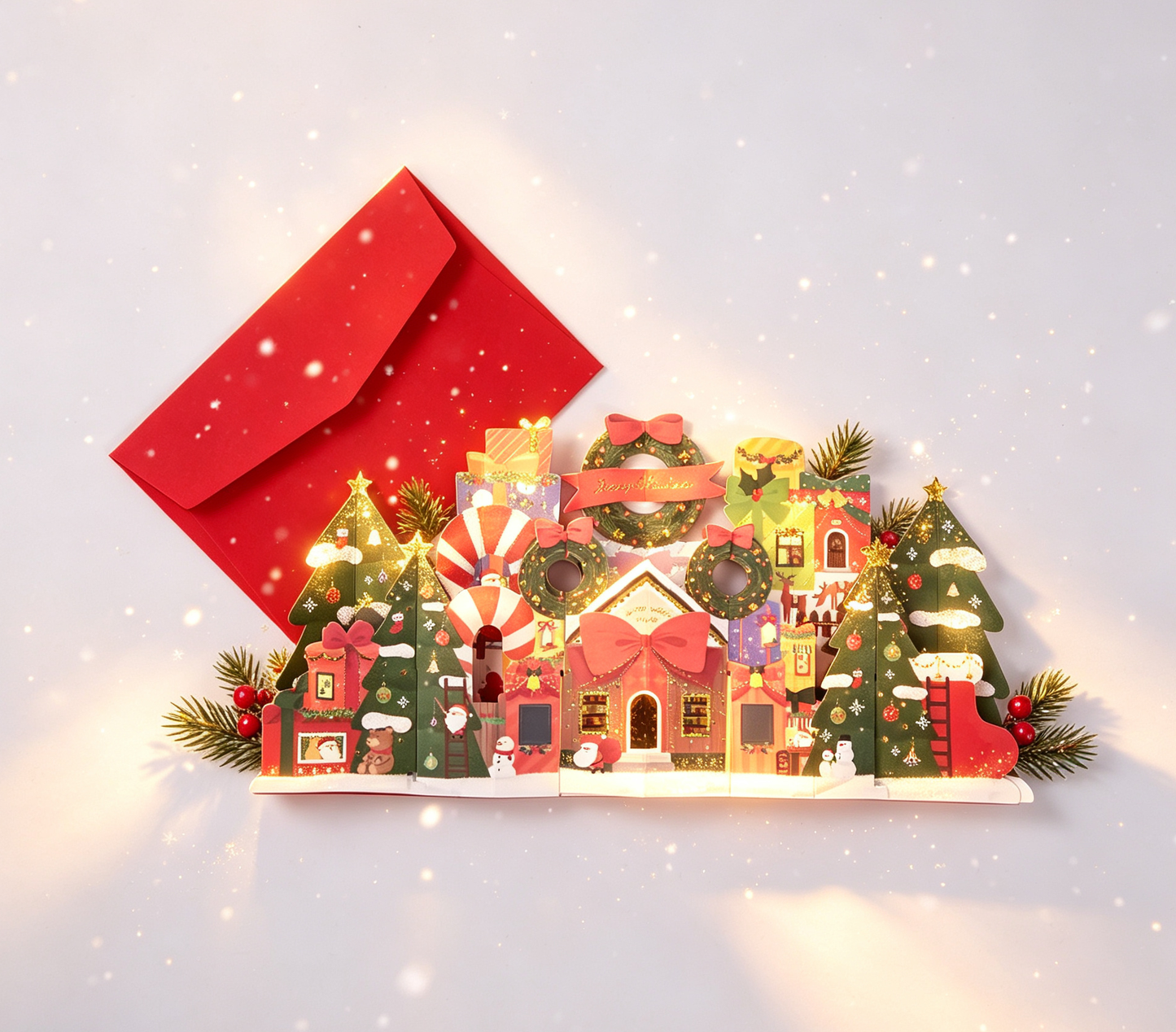 The Handcrafted 3D Christmas Castle Pop-Up Card