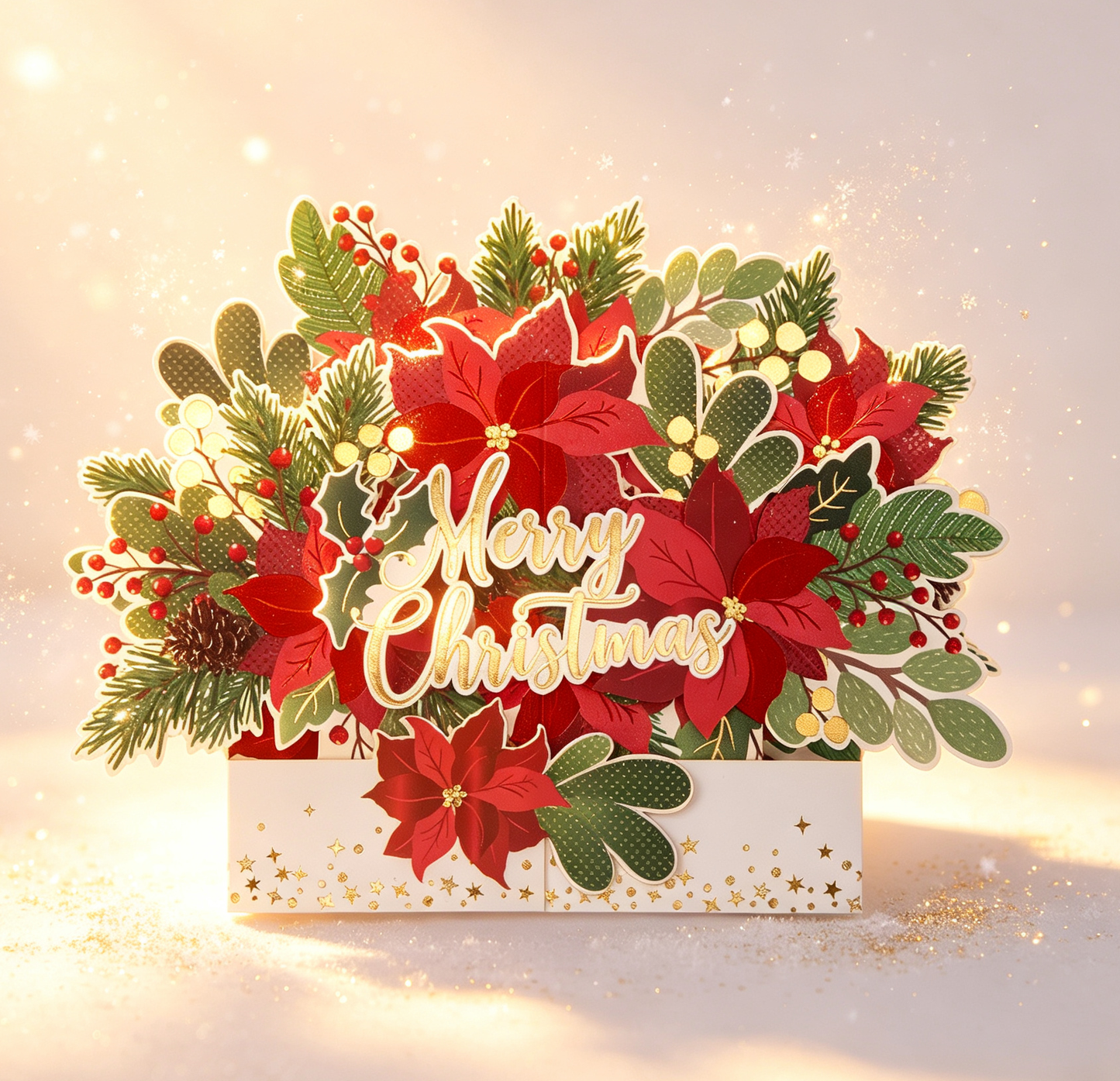 The Handcrafted 3D Christmas Light Pop-Up Card