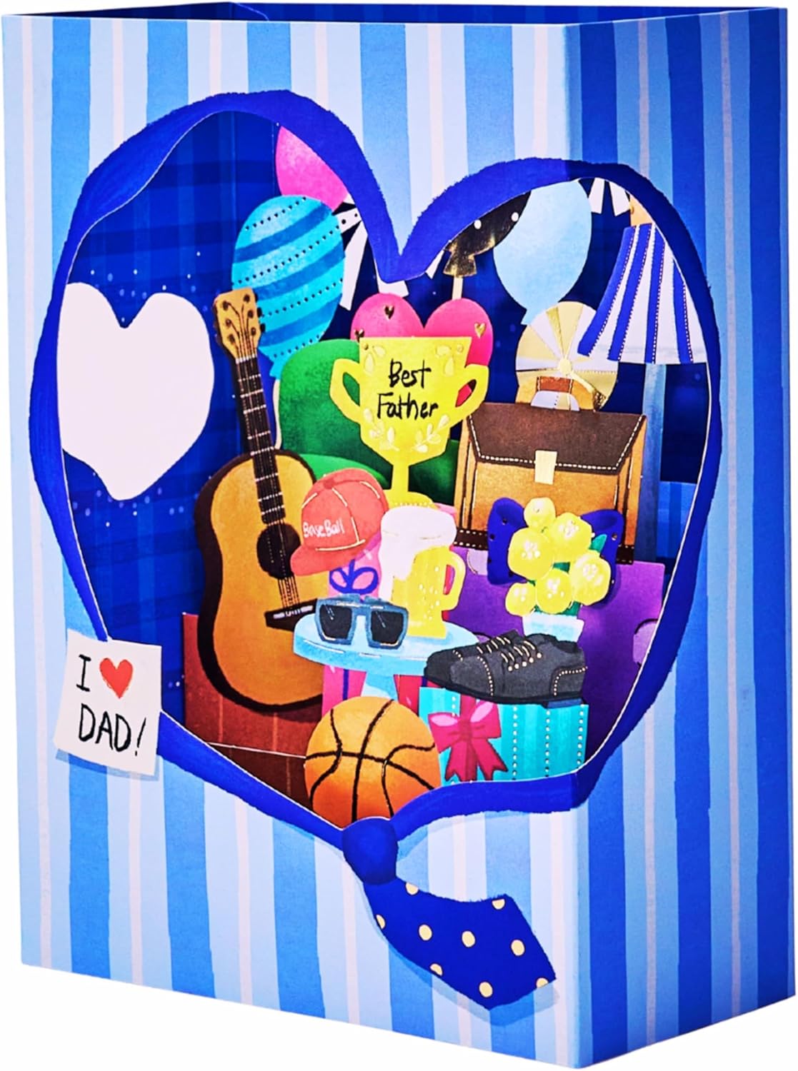 Gold Foil Gift Box for Dad Handmade 3D Pop-Up Card