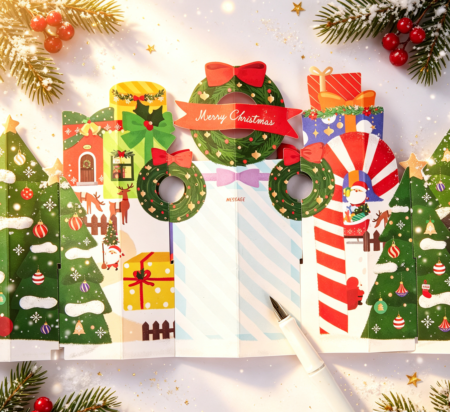 The Handcrafted 3D Christmas Castle Pop-Up Card