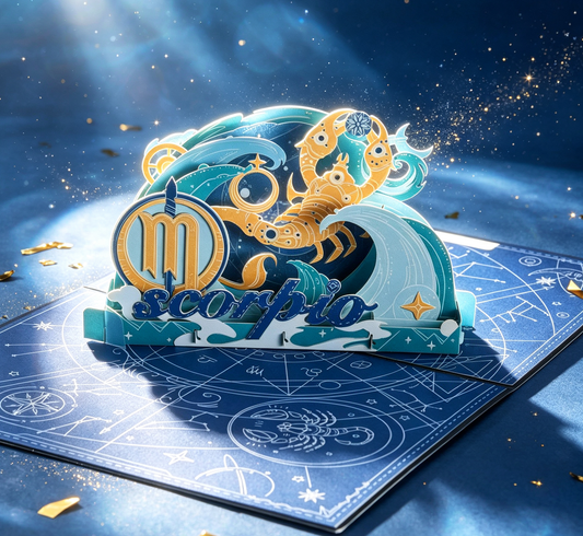 Scorpio Zodiac Handmade 3D Pop-Up Card
