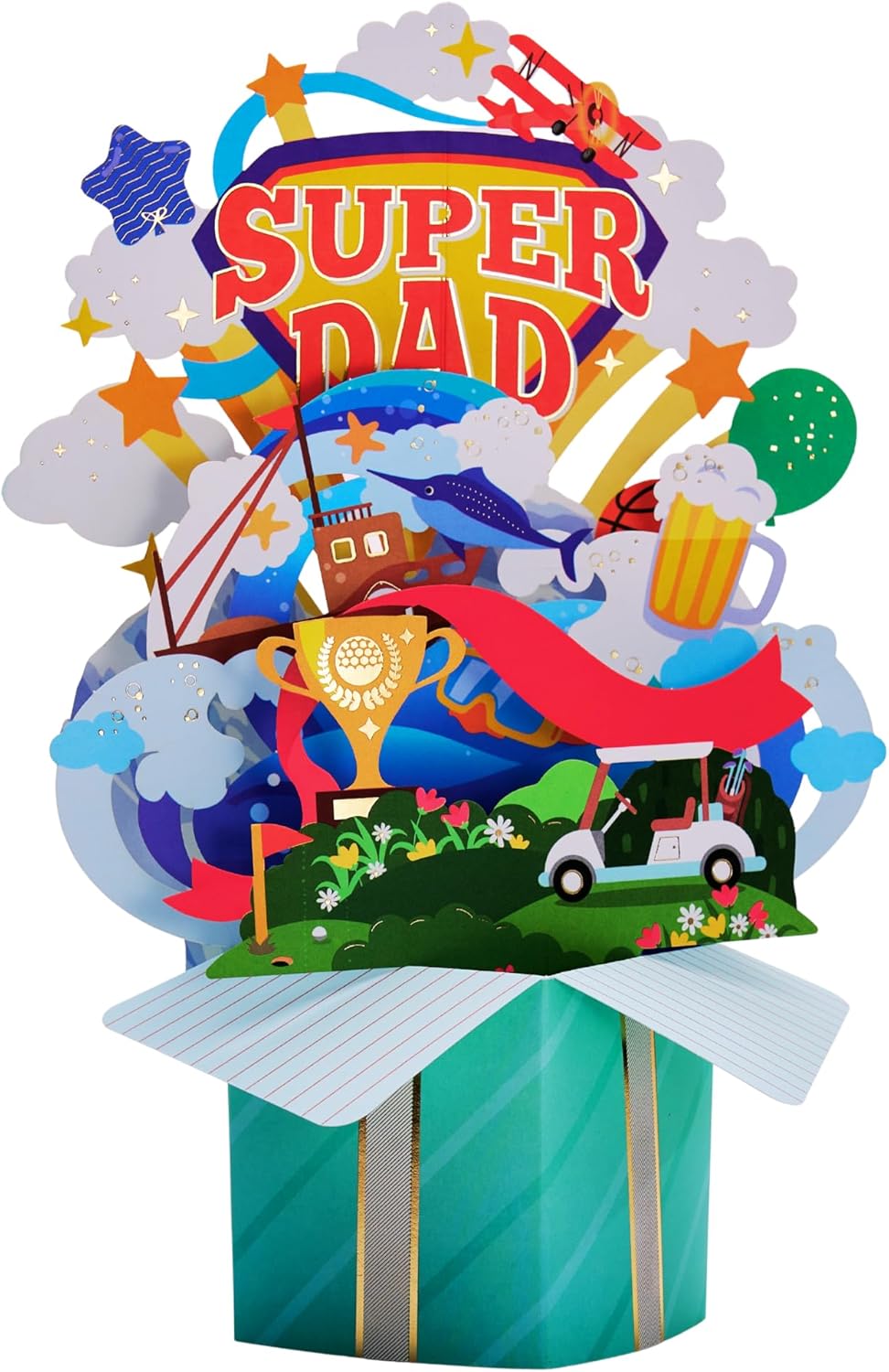 Super Dad Handmade 3D Pop-Up Card