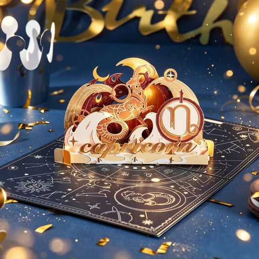 Capricorn Zodiac Handmade 3D Pop-Up Card