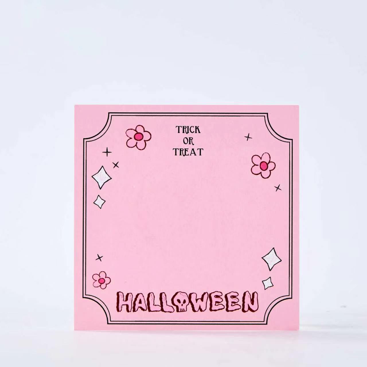 10-Piece Pink Kawaii Halloween Card Set