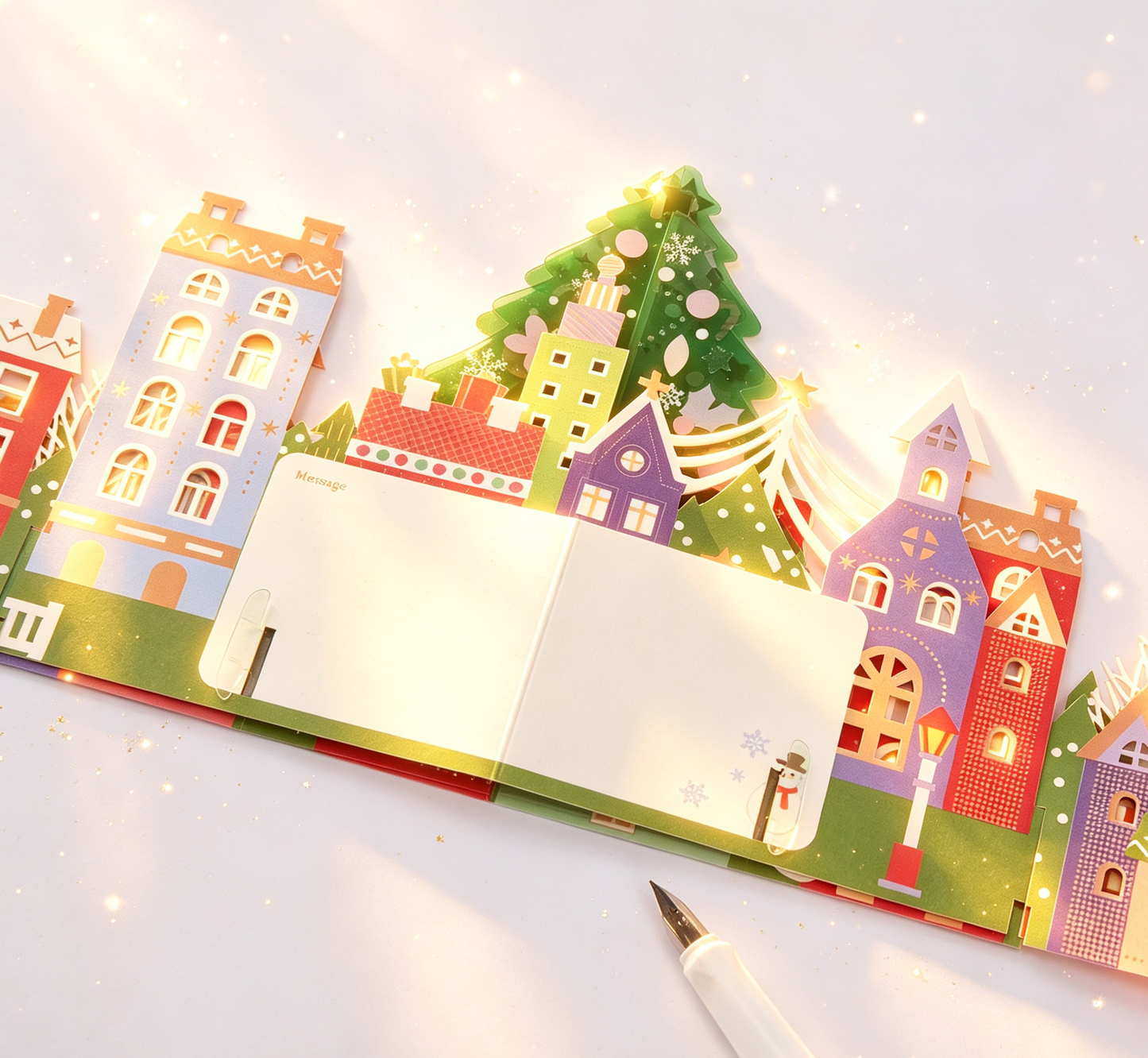 The Handcrafted 3D Christmas Village Pop-Up Card