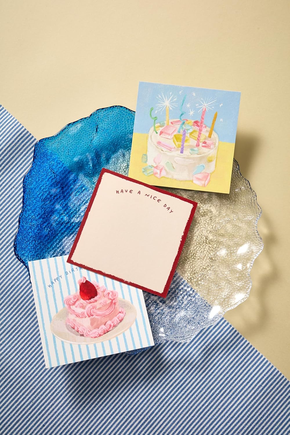 8-Piece Hand-Drawn Cake Birthday Card Set