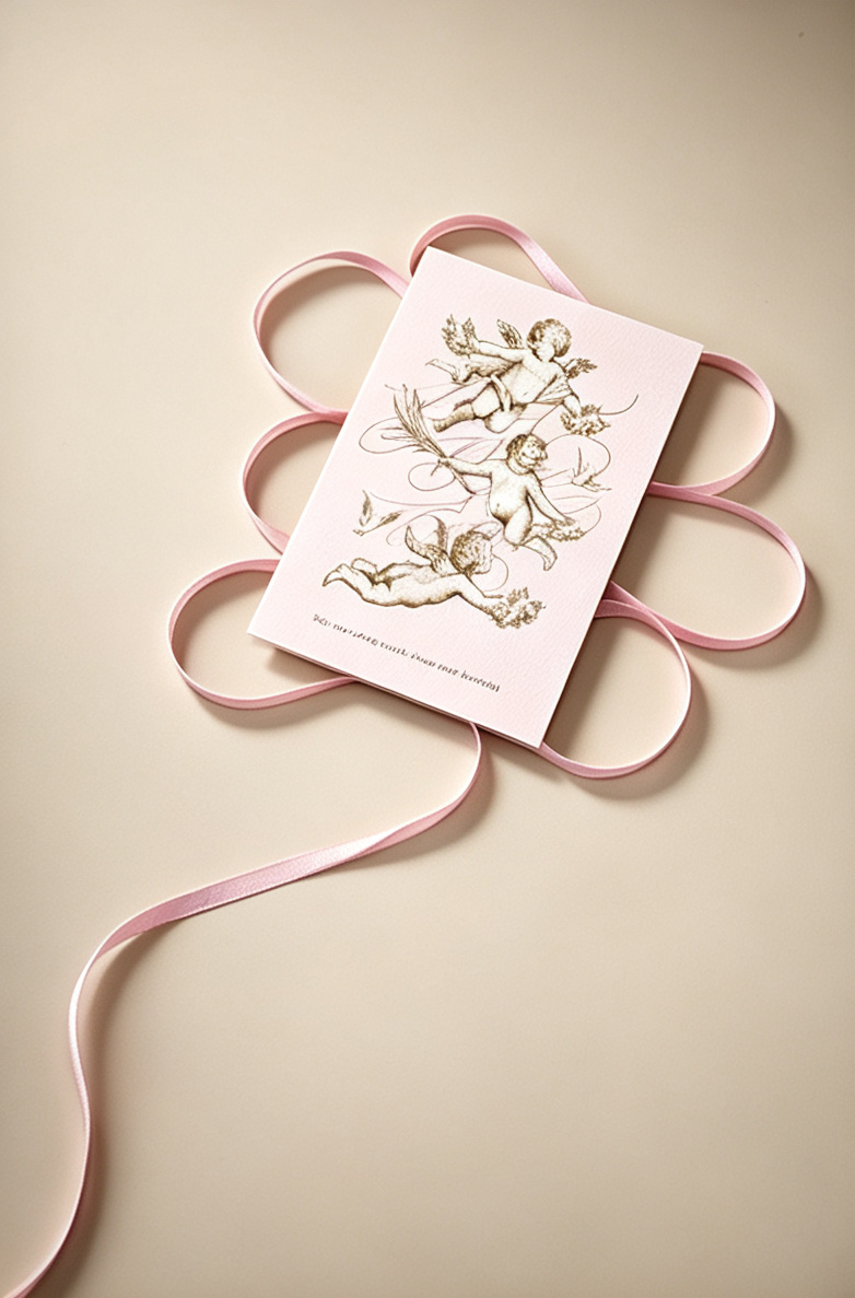 6-Piece Vintage Baroque Cupid Floral Love Series Greeting Card Set