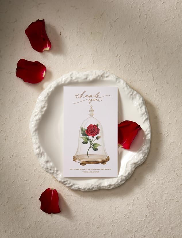 10-Piece Botanical Watercolor "Thank You" Card Set