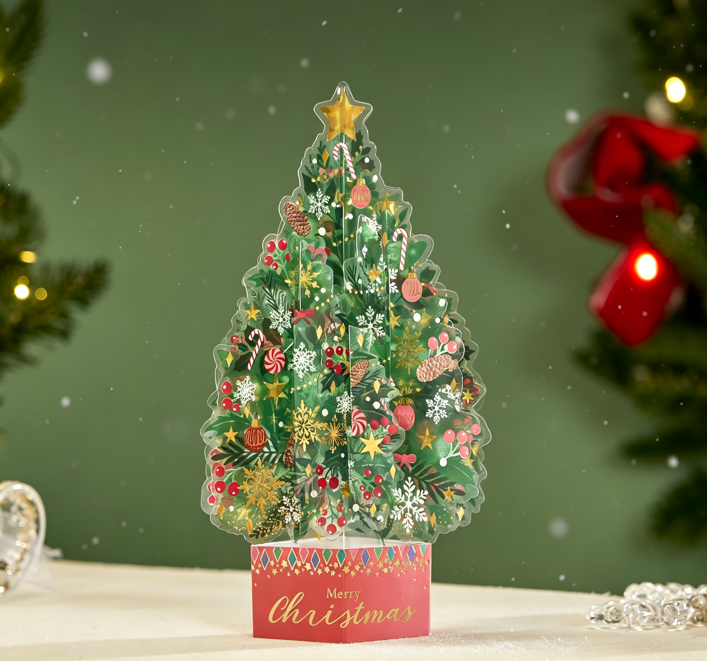 The Handcrafted 3D Christmas Tree Pop-Up Card