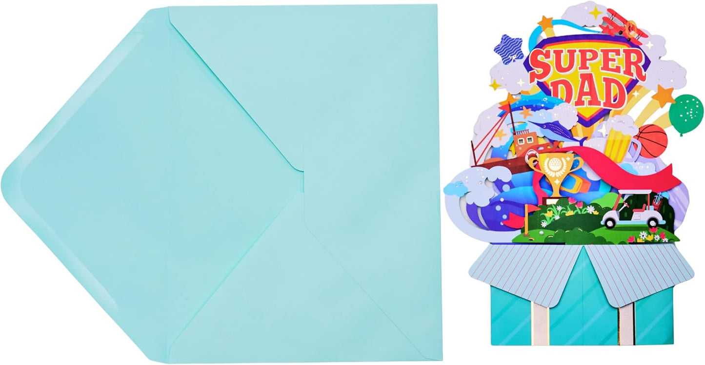 Super Dad Handmade 3D Pop-Up Card