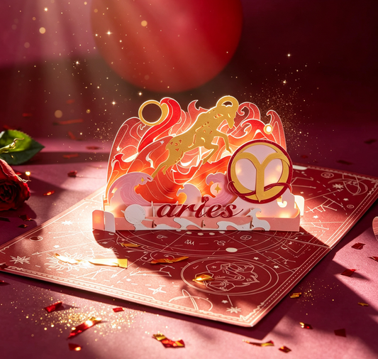 Aries Ram Handmade 3D Pop-Up Card