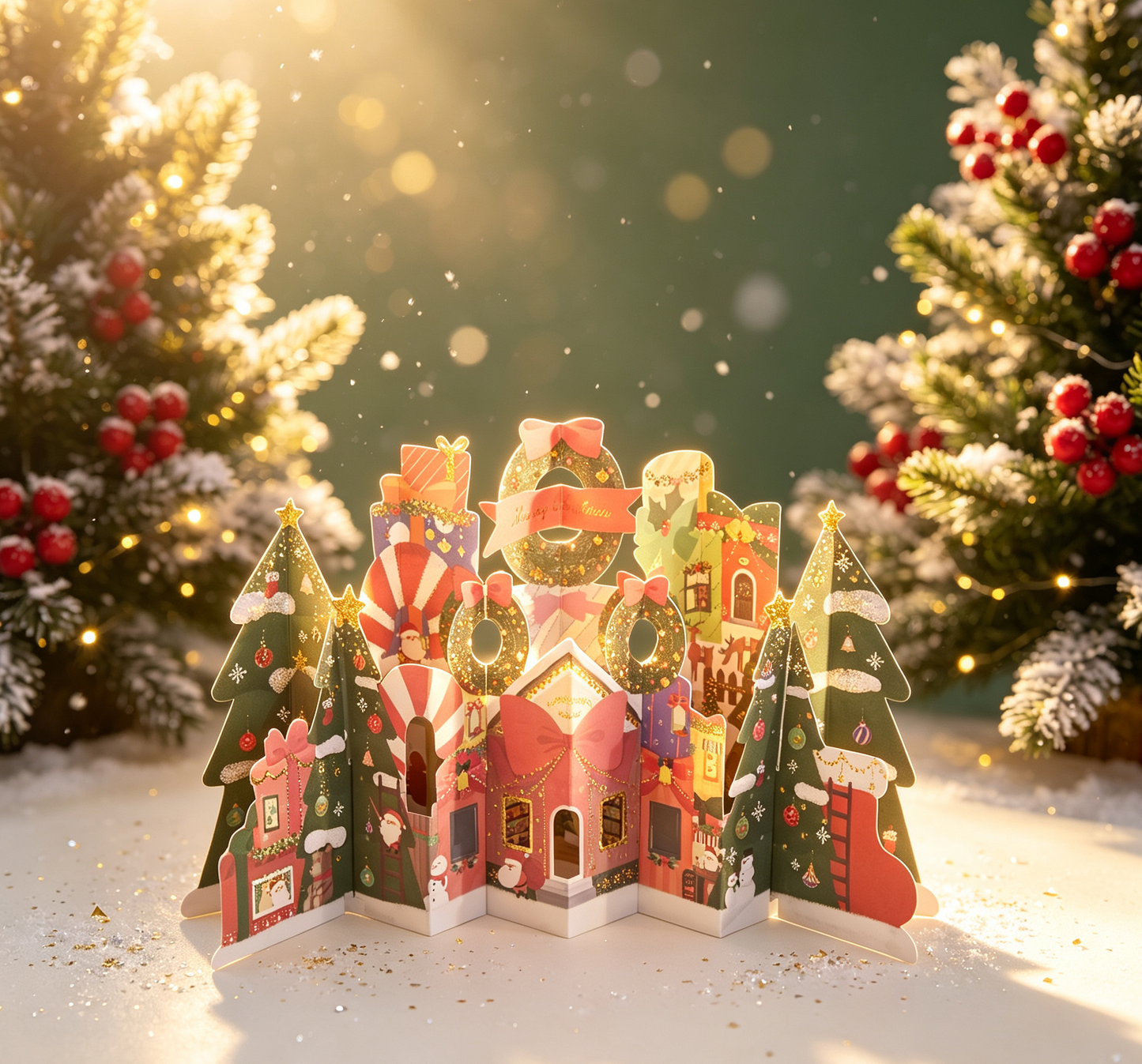 The Handcrafted 3D Christmas Castle Pop-Up Card
