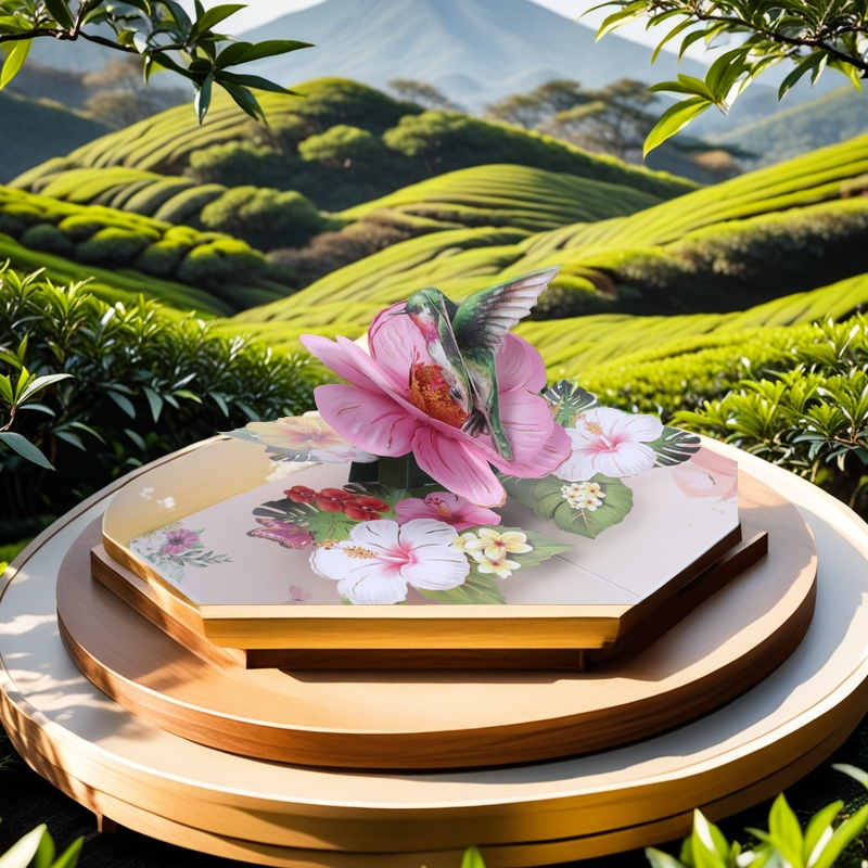 Enchanting 3D Hummingbird Garden Pop-Up Card