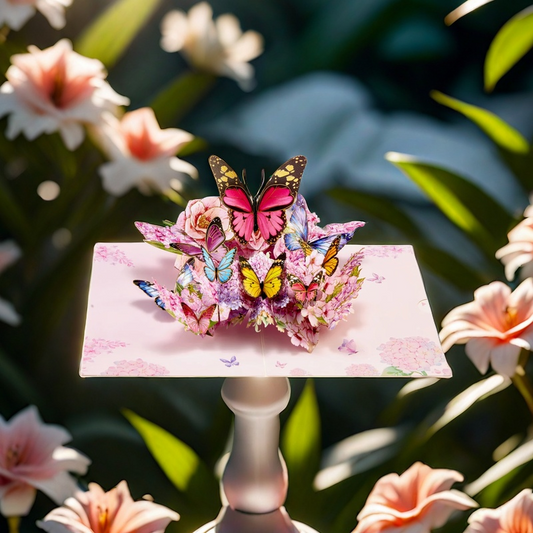 Twilight Bloom Butterfly 3D Pop-Up Card