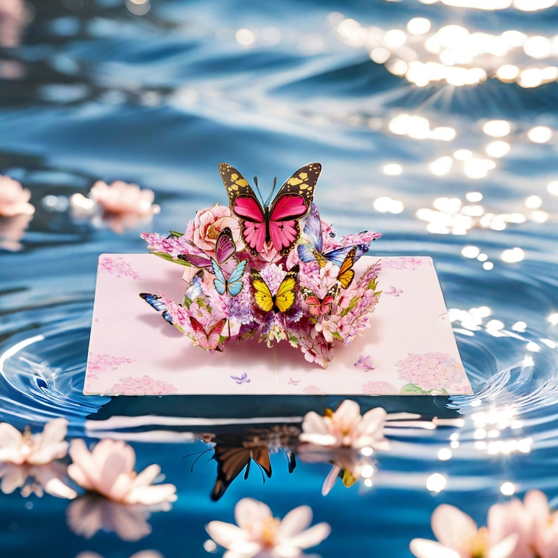 Twilight Bloom Butterfly 3D Pop-Up Card