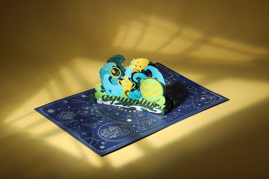 Aquarius Zodiac Handmade 3D Pop-Up Card
