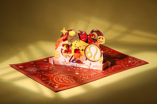 Leo Zodiac Handmade 3D Pop-Up Card