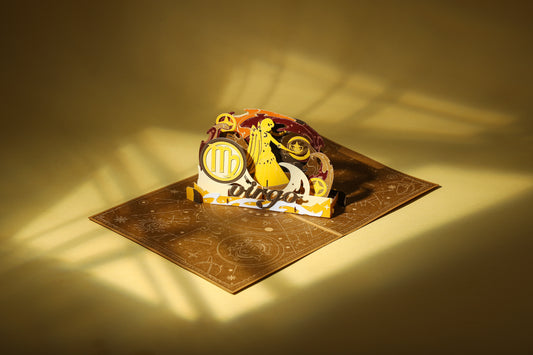 Virgos Zodiac Handmade 3D Pop-Up Card