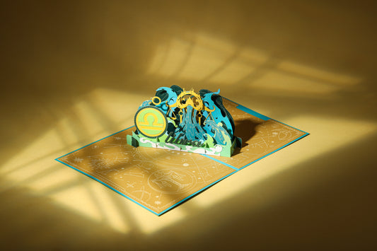 Libra Zodiac Handmade 3D Pop-Up Card