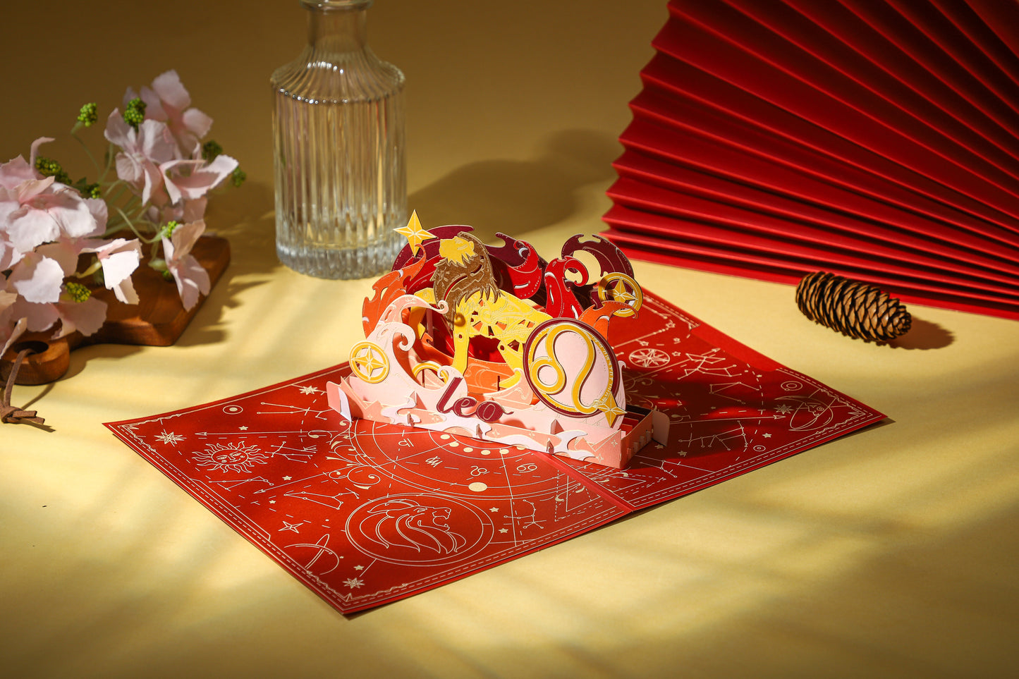 Leo Zodiac Handmade 3D Pop-Up Card