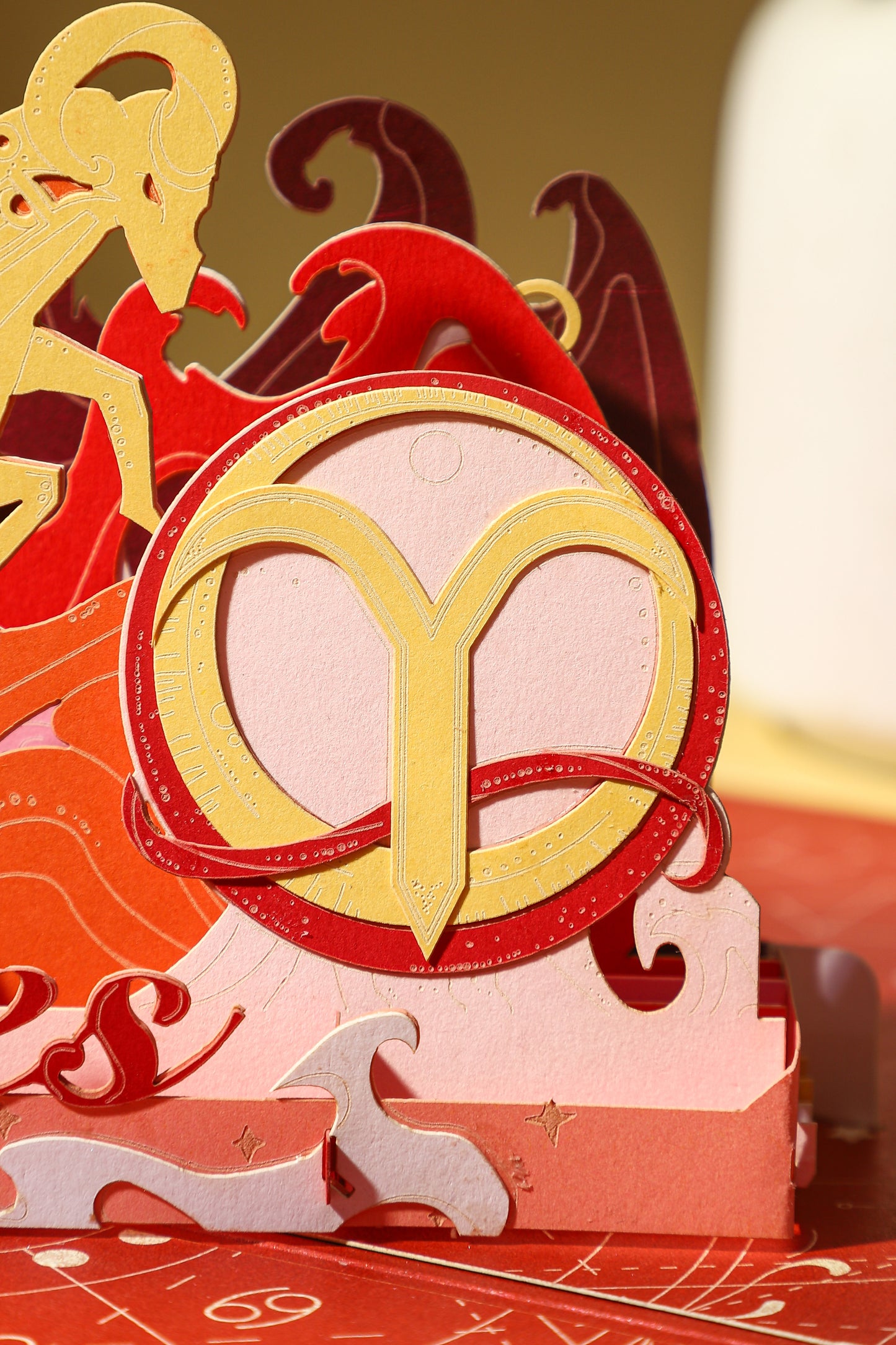 Aries Ram Handmade 3D Pop-Up Card