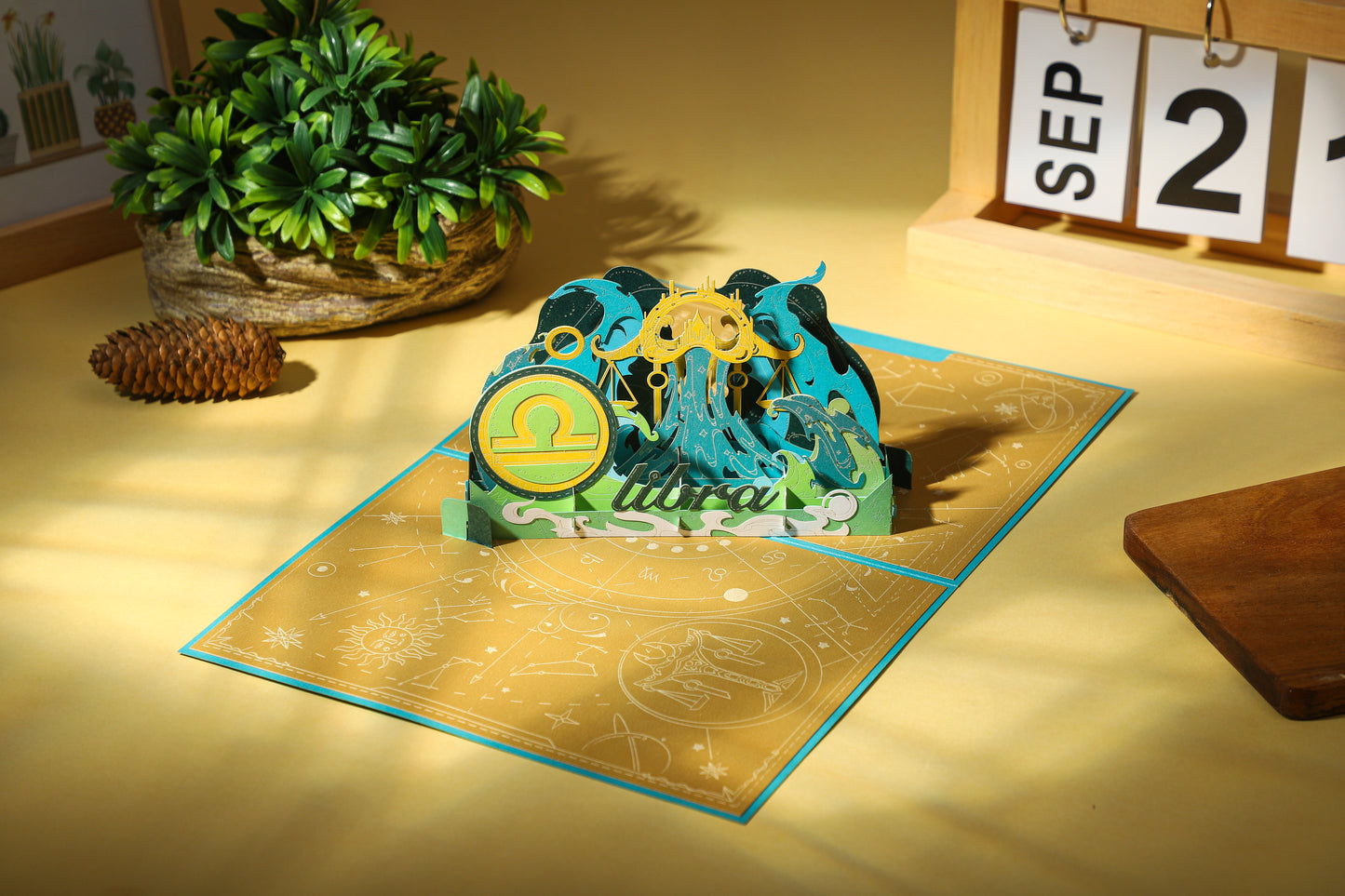Libra Zodiac Handmade 3D Pop-Up Card