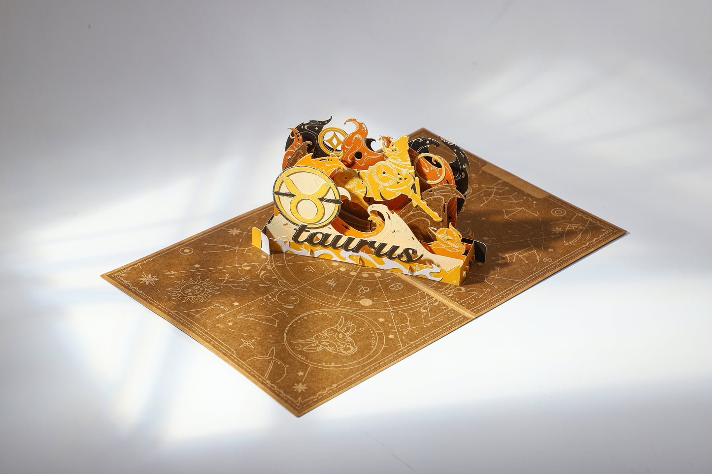 Taurus Bull Zodiac Handmade 3D Pop-Up Card