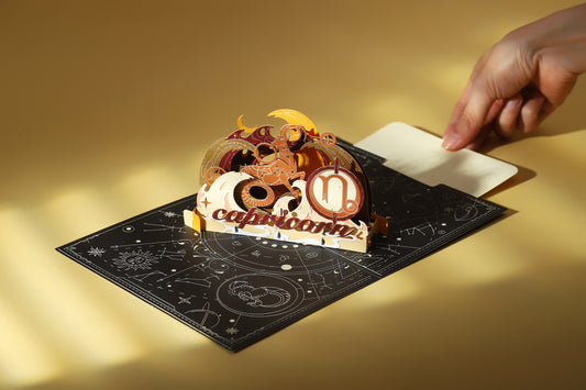 Capricorn Zodiac Handmade 3D Pop-Up Card