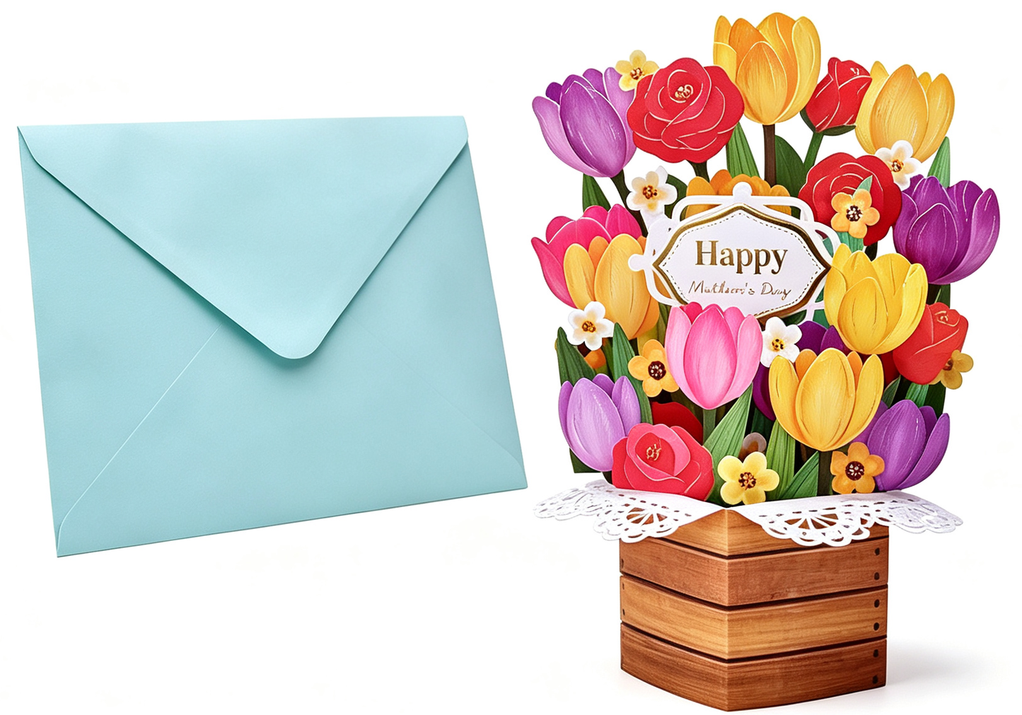 3D Pop-Up Tulip Bouquet Card