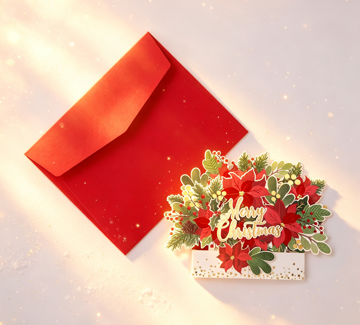The Handcrafted 3D Christmas Light Pop-Up Card