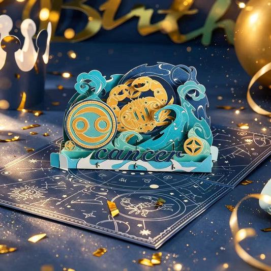 Cancer Zodiac Handmade 3D Pop-Up Card